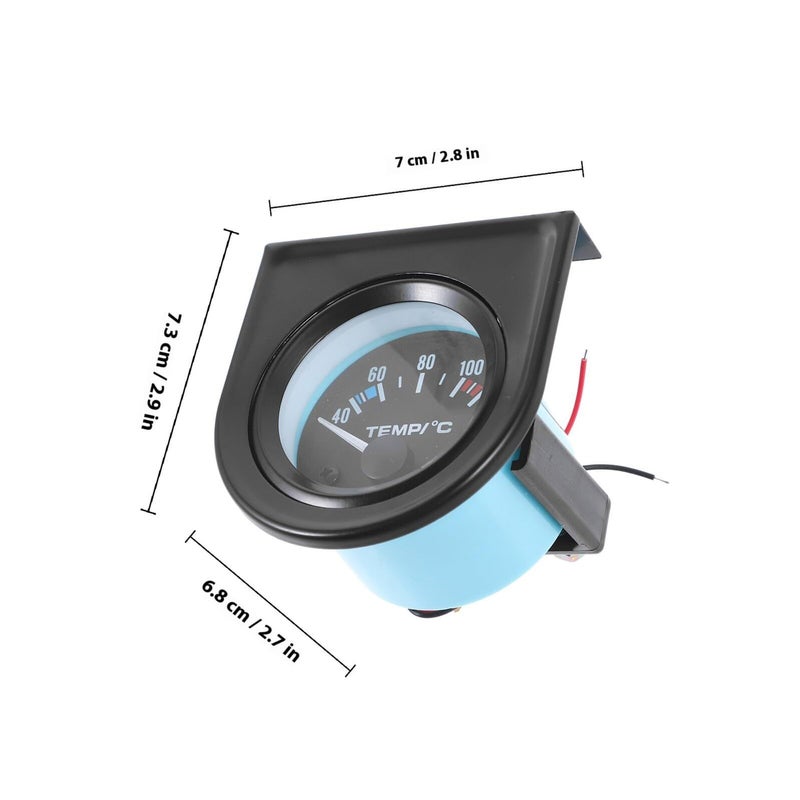 52mm Mechanical Water Temperature Gauge Aluminum Alloy Black Dial 40 120c Car Tank Temperature Meter Automotive Accessory - Image 3
