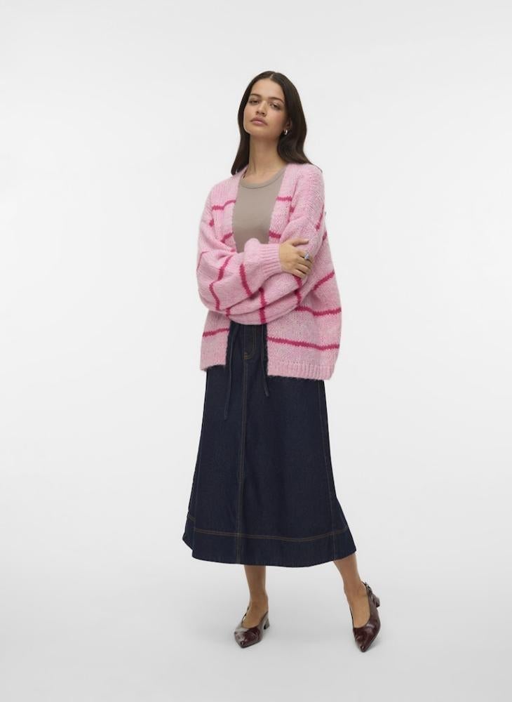 VERO MODA VMMAYBE Art-Inspired Long Sleeve Open Cardigan - Image 2