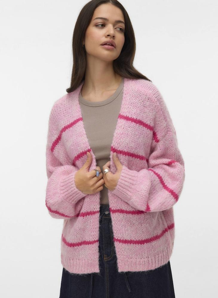 VERO MODA VMMAYBE Art-Inspired Long Sleeve Open Cardigan - Image 3