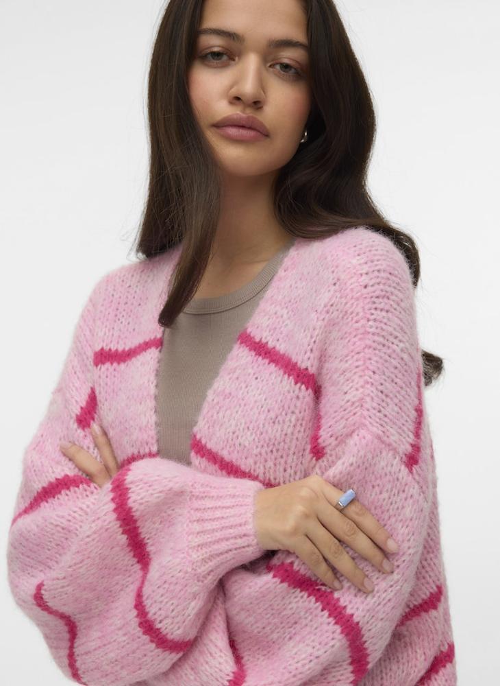 VERO MODA VMMAYBE Art-Inspired Long Sleeve Open Cardigan - Image 5