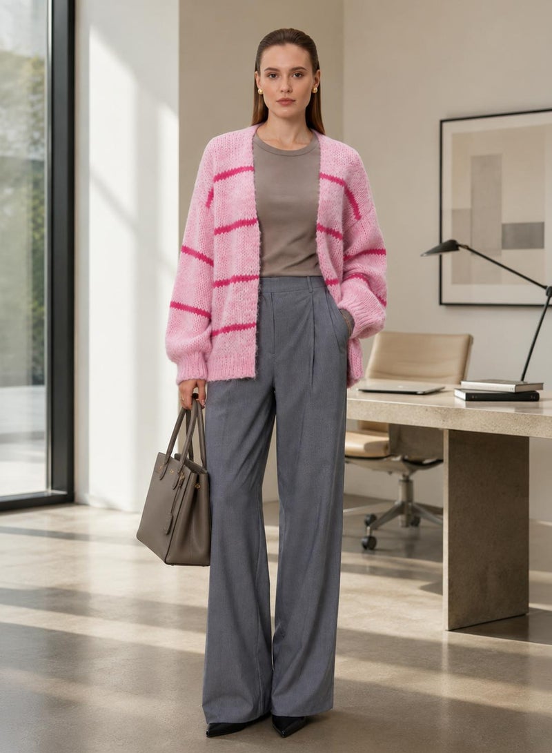 VERO MODA VMMAYBE Art-Inspired Long Sleeve Open Cardigan - Image 1