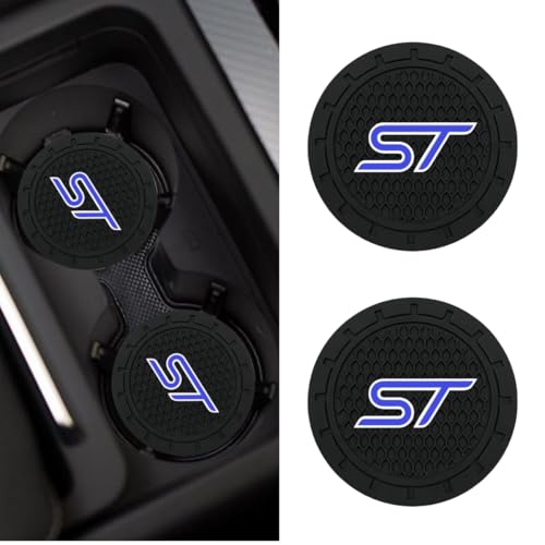 JULOPO 2 Pcs Black car Cup Holder Coaster Compatible with ST 275 Inch Silicone AntiSlip car Coasters car Cup Coasters - Image 1