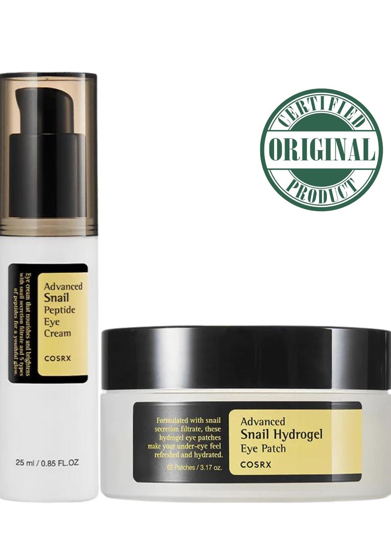 COSRX Advanced Snail Peptide Duo Eye Cream & Hydrogel Eye Patch Double-Functioning Solutions For Radiant Eyes At Any Age 118.99ml - Image 1