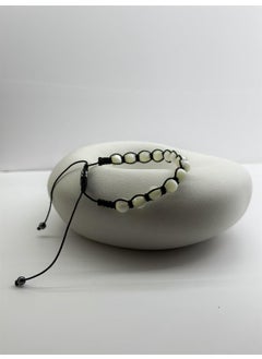 Kehribar Point Mother of Pearl Stone Macrame Natural Stone Bracelet  - Image 3
