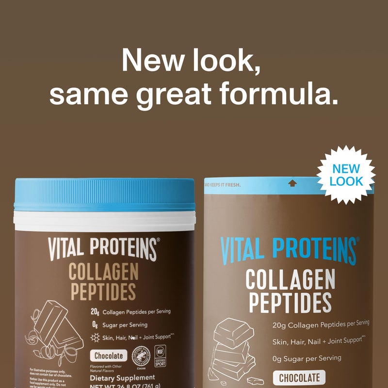 Vital Proteins Collagen Peptides Powder Supplement, Hydrolyzed Collagen for Skin, Hair, Nails & Joints, Chocolate, 28 Servings - Image 3