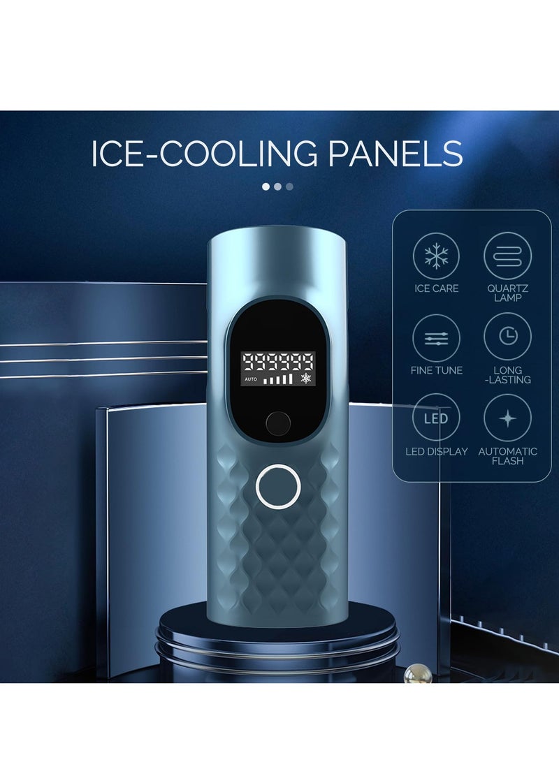 Laser Hair Removal for Women and Men - Permanent Painless Ice Cooling IPL Device Remover Machine with Shaver, Goggles, 999,999 Flashes for Body and Face, Corded - Image 2