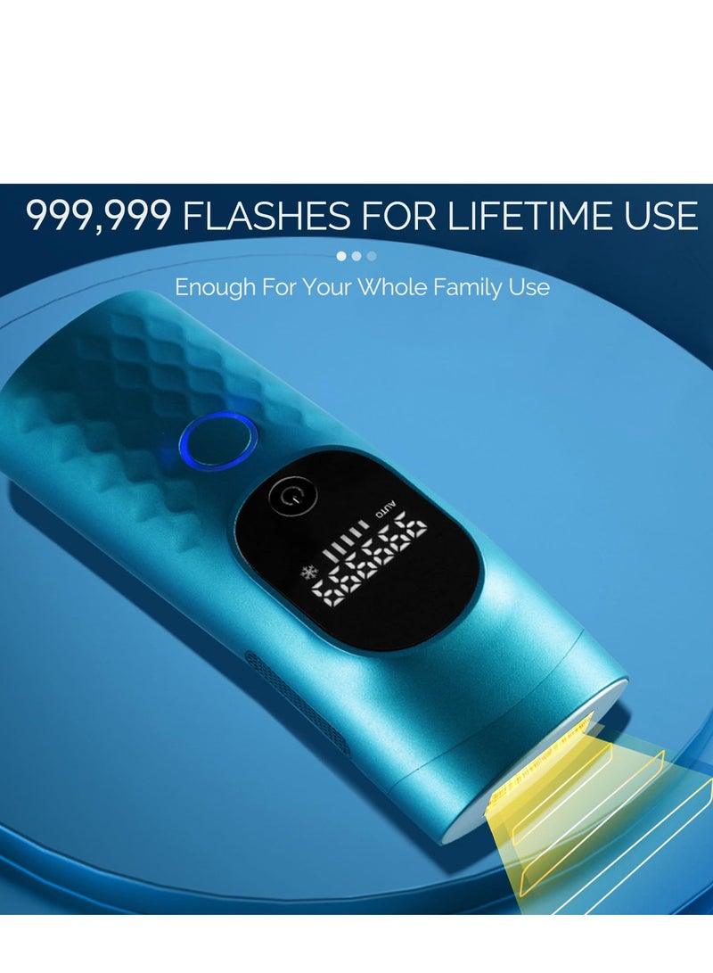 Laser Hair Removal for Women and Men - Permanent Painless Ice Cooling IPL Device Remover Machine with Shaver, Goggles, 999,999 Flashes for Body and Face, Corded - Image 5