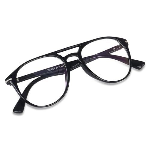 Dervin Zero Power Computer Bluelight Blocking Glasses For Men and Women | Blue Cut Computer Glasses | Full Rim Pilot Shape Glasses | Anti Glare, Lightweight & Blocks Harmful Rays - Image 3