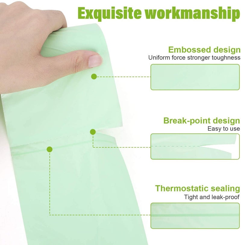 YHEEL 1.2 Gallon Small Trash bags: Small Trash bags Mini Bathroom Garbage Bags Fit 4.5 Liter Trash-Can-Liners for Bathroom Kitchen Office (150 Counts, Green) - Image 3