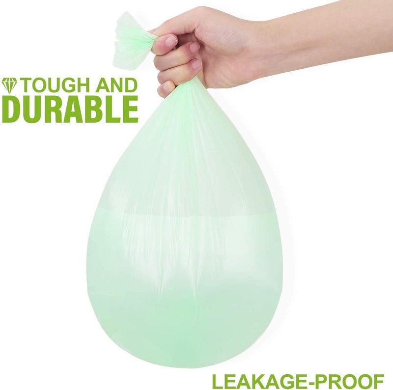 YHEEL 1.2 Gallon Small Trash bags: Small Trash bags Mini Bathroom Garbage Bags Fit 4.5 Liter Trash-Can-Liners for Bathroom Kitchen Office (150 Counts, Green) - Image 2
