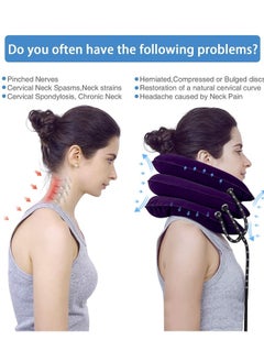 MIXDE Cervical Neck Traction Device Inflatable Neck Support, Adjustable Neck Brace is Good for Spine Alignment and Chronic Neck Pain Relief, Traction Collar is Easy to Use at Home or Office  - Image 2