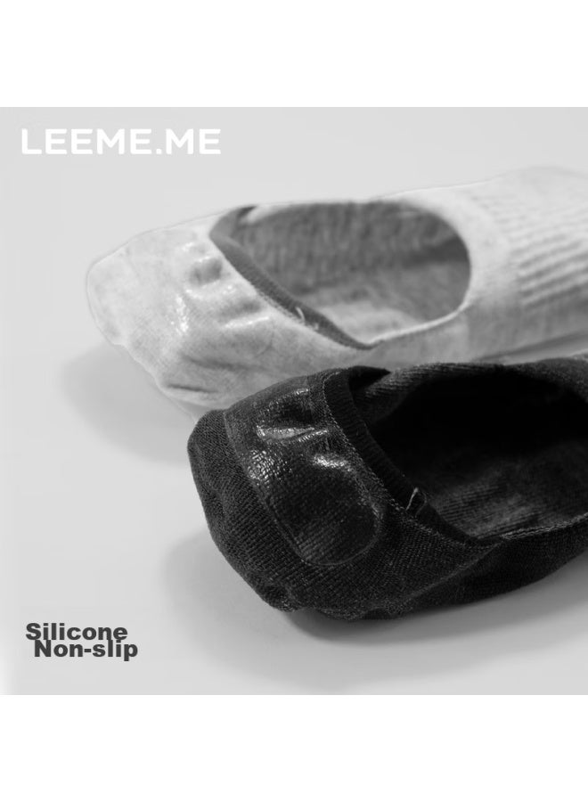 Leeme.me Limi جوارب رجالية، جوارب قارب غير مرئية مقاومة للروائح للربيع والصيف، جوارب قصيرة رجالية، 4 أسود - Image 5