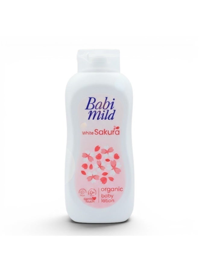 BABIMILD Babi Mild White Sakura Organic Baby Lotion – Gentle Touch Moisturizing Care for Soft & Smooth Baby Skin (0+ Months)180ml - Image 1