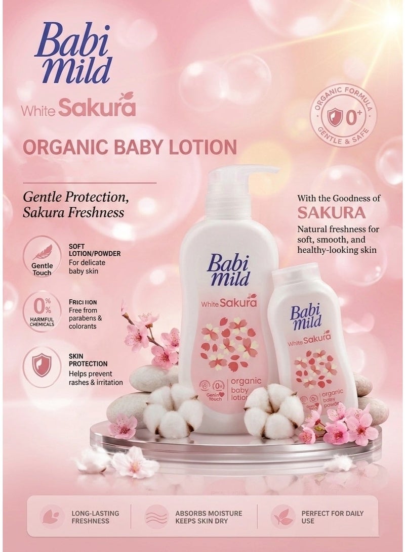 BABIMILD Babi Mild White Sakura Organic Baby Lotion – Gentle Touch Moisturizing Care for Soft & Smooth Baby Skin (0+ Months)180ml - Image 4