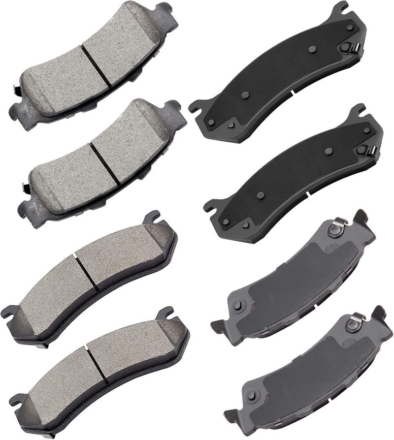 cciyu Ceramic Front and Rear Brake Pad Set for Chevy and GMC Vehicles - Image 1