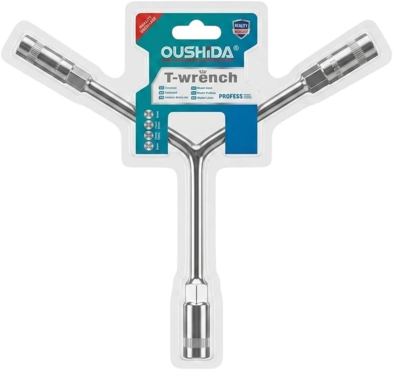 Hasanat Essentials 3-Way Y-Type Hex Socket Wrench Set with 8mm, 10mm, and 12mm Sockets - Image 1