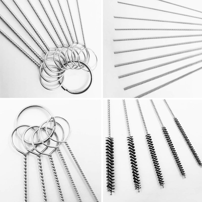 FineGood 9 PCS Wire Brush with Carb Cleaner Set, FineGood Wire Brush Set for Car Detailing Cleaning 3 Brass Brush 3 Steel Brush 3 Nylon Brush Tool Kits All storage type compatible - Image 4
