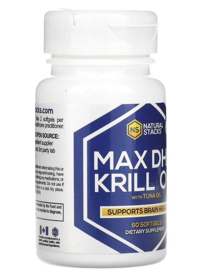 Natural Stacks Max DHA Krill Oil with Tuna Oil 60 Softgels - Image 2