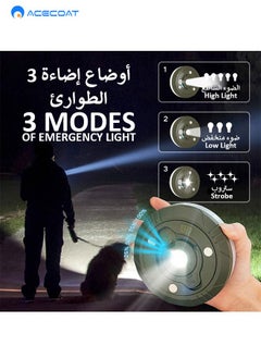 ACECOAT Camping String Lights, 4 In 1 Outdoor Camping Lantern With 5 Lighting Modes, Quick 30s Recovery, Waterproof, , Quick Storagetype-C Fast Charging, Portable Camping Lights For Camping/Yard/Hiking  - Image 5