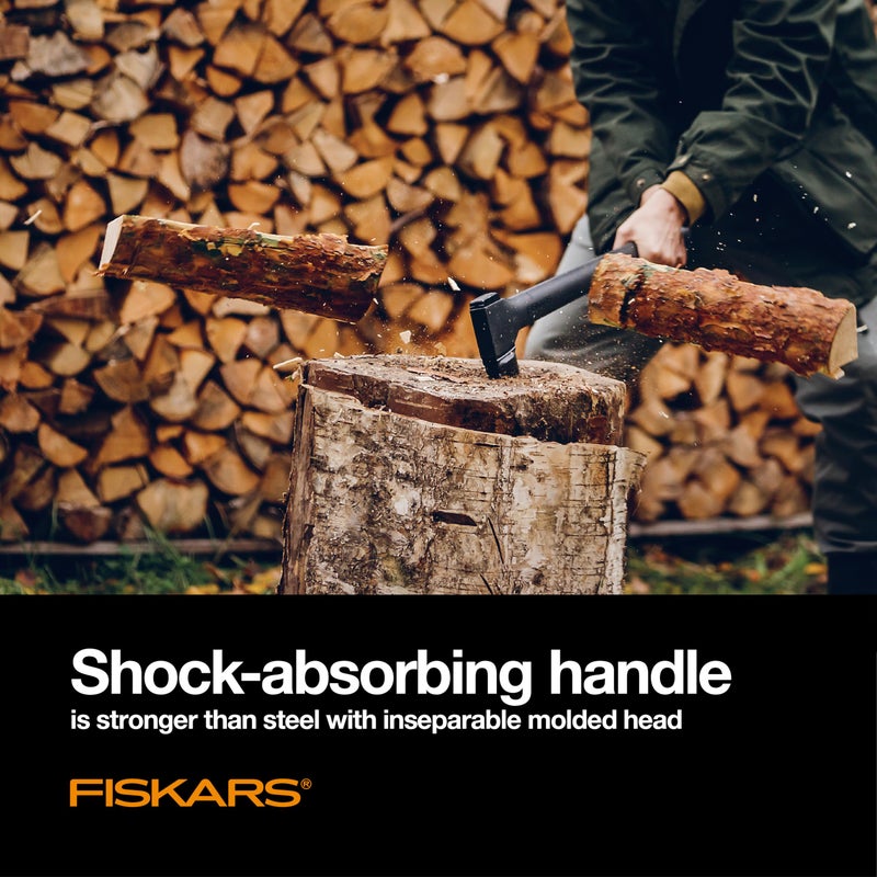 Fiskars X27 Super Splitting Axe, 36" Wood Splitting Axe for Medium to Large Size Logs with Shock-Absorbing Handle, Split Firewood, Forged Steel Blade, Bushcraft Gear and Camping Hatchet - Image 4