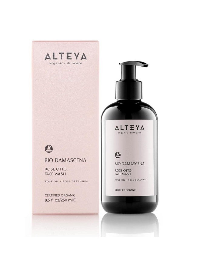 ألتيا أورجانيكس غسول الوجه Alteya Organics للعناية بالبشرة العضوية المعتمدة من وزارة الزراعة الأمريكية 8.5 أونصة سائلة/250 مل منظف الوجه Bio Damascena الحائز على جائزة مع زيت الورد البلغاري العضوي المنقي والمهدئ والمُجمّل  - Image 2