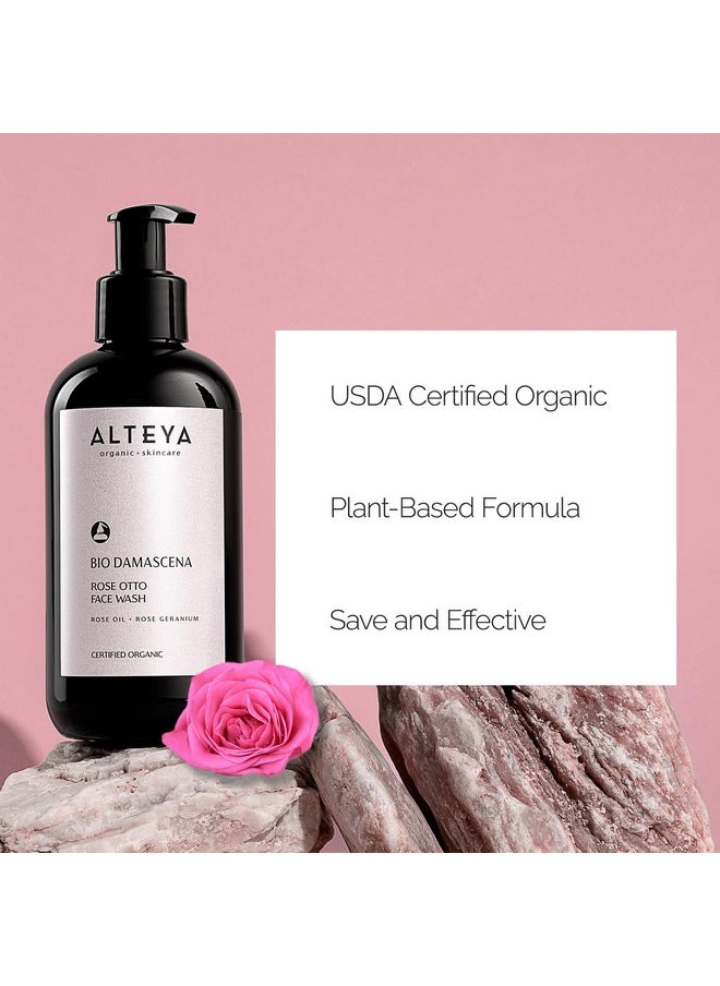ألتيا أورجانيكس غسول الوجه Alteya Organics للعناية بالبشرة العضوية المعتمدة من وزارة الزراعة الأمريكية 8.5 أونصة سائلة/250 مل منظف الوجه Bio Damascena الحائز على جائزة مع زيت الورد البلغاري العضوي المنقي والمهدئ والمُجمّل  - Image 4