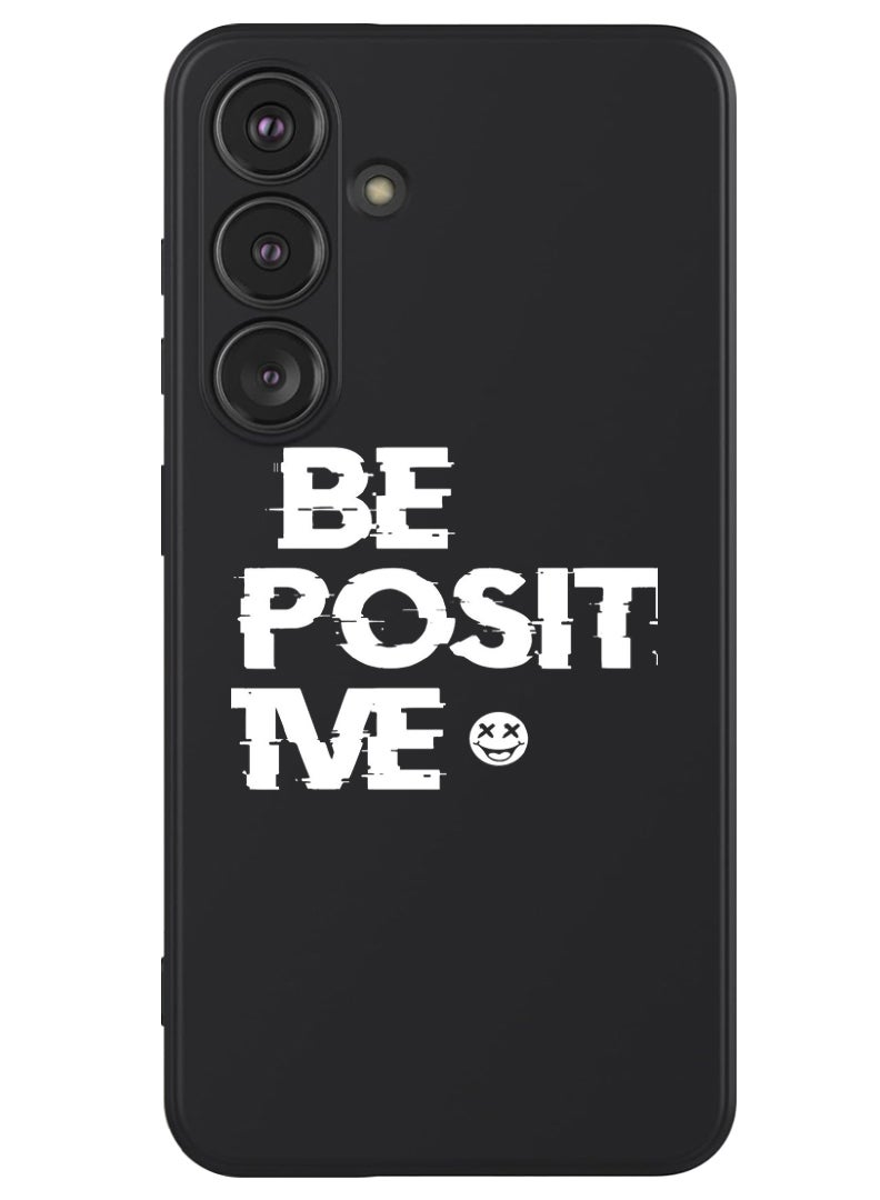 Theodor Protective Slim Fit Case Liquid Silicone Cover with Full Body Protection Anti-Scratch Shockproof Case For Samsung Galaxy S24 Plus (Black) - be positive - Image 1