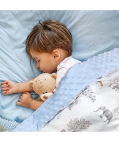 Bebiland Kids Baby Blanket Newborn Gifts, Soft Plush Blankets with Dotted Backing, Fleece Fabric Essentials for Unisex, Toddlers, Boys Girls 75x100cm (Giraffe, Elephant, Zebra)  - Image 4