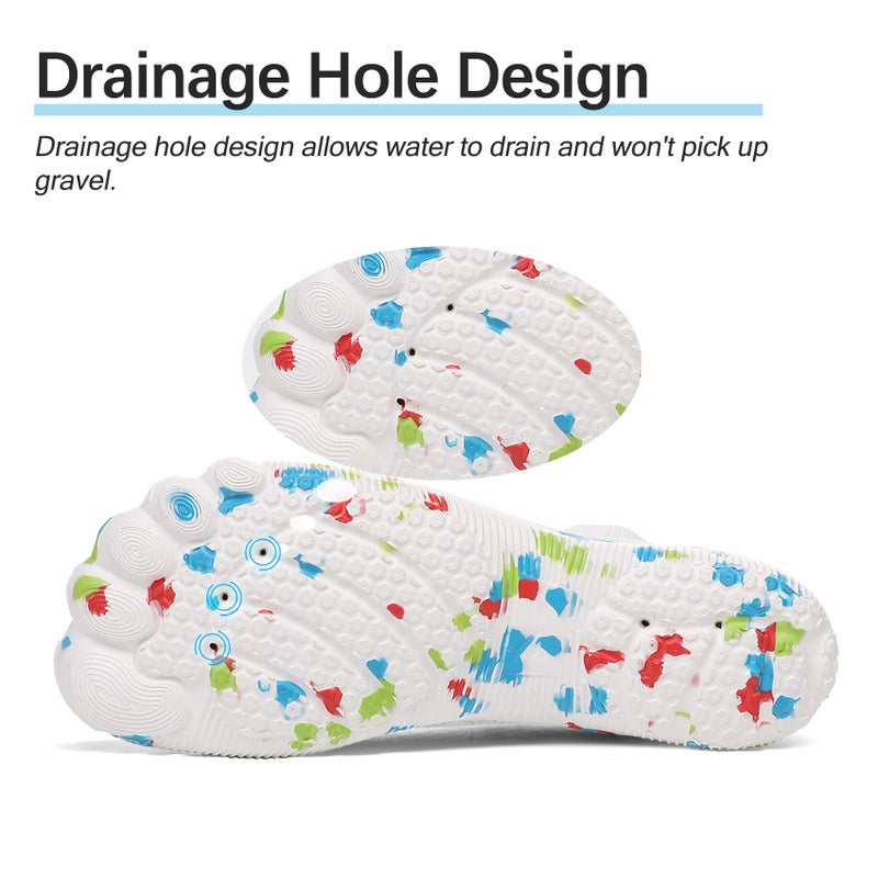 TRAILBLITZ Water Shoes for Women Barefoot Athletic Workout Gym Footwear Beach Swim Sneakers Quick Drying Boat Shoes for Water Sport Diving Sailing Fishing Travel (8 Women, White) - Image 2