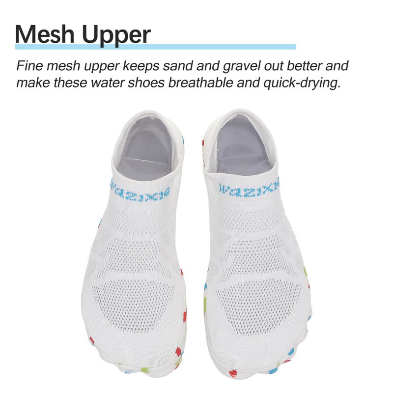 TRAILBLITZ Water Shoes for Women Barefoot Athletic Workout Gym Footwear Beach Swim Sneakers Quick Drying Boat Shoes for Water Sport Diving Sailing Fishing Travel (8 Women, White) - Image 5