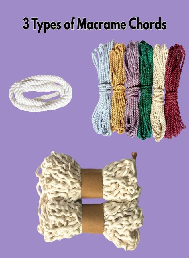 The Brown Box® Macrame Kit for Beginners & Kids – DIY Macrame Wall Hanging, Plant Hanger & Dream Catcher Making Kit with Cotton Cords, Wooden & Metal Rings | Boho Home Decor Craft Kit | Gift for Women - Image 3