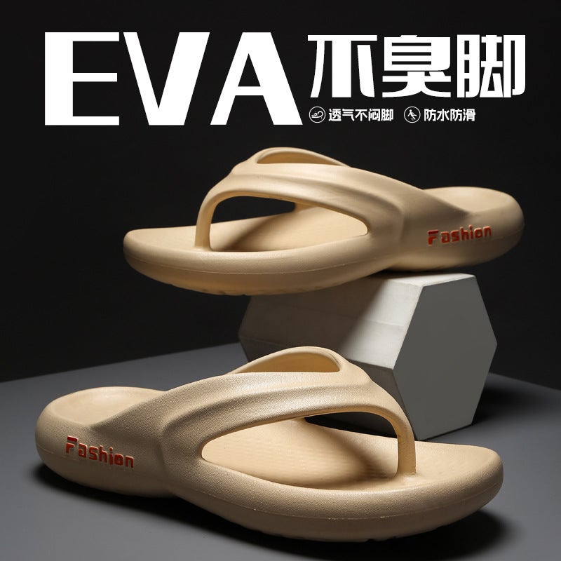 Outdoor Thick-Soled Flip-Flops For Men'S Summer Outer Wear Non-Slip Cool Slippers Flip-Flops Simple Beach Slippers - Image 4