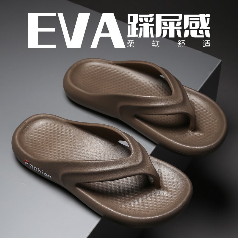 Outdoor Thick-Soled Flip-Flops For Men'S Summer Outer Wear Non-Slip Cool Slippers Flip-Flops Simple Beach Slippers - Image 1