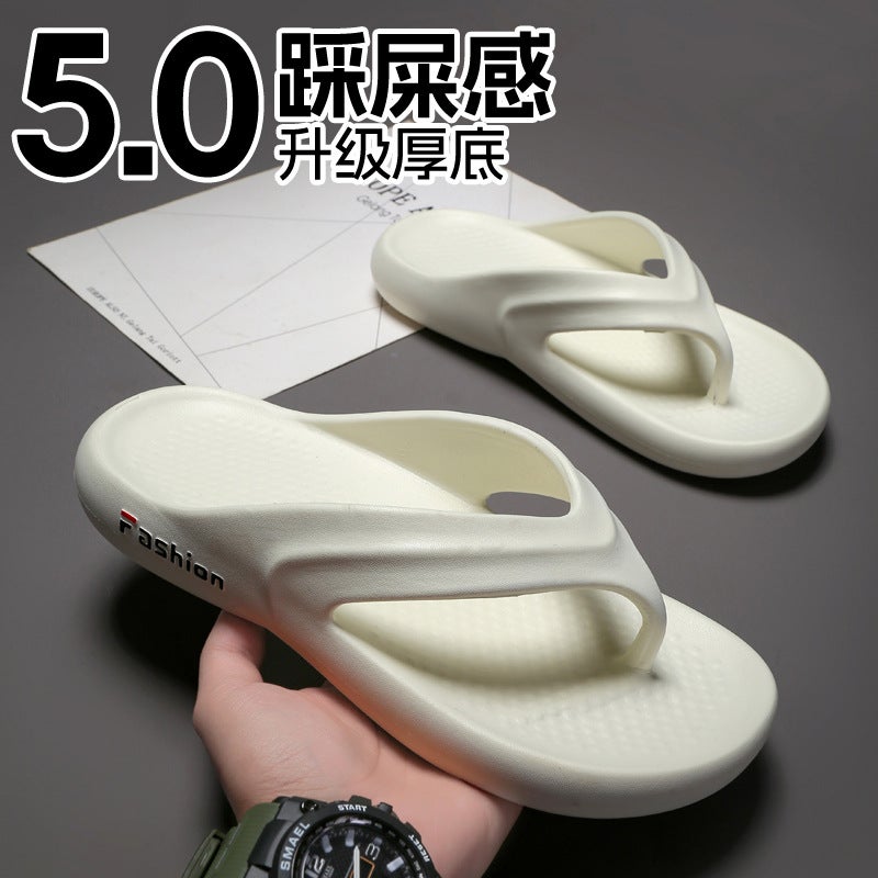 Outdoor Thick-Soled Flip-Flops For Men'S Summer Outer Wear Non-Slip Cool Slippers Flip-Flops Simple Beach Slippers - Image 2