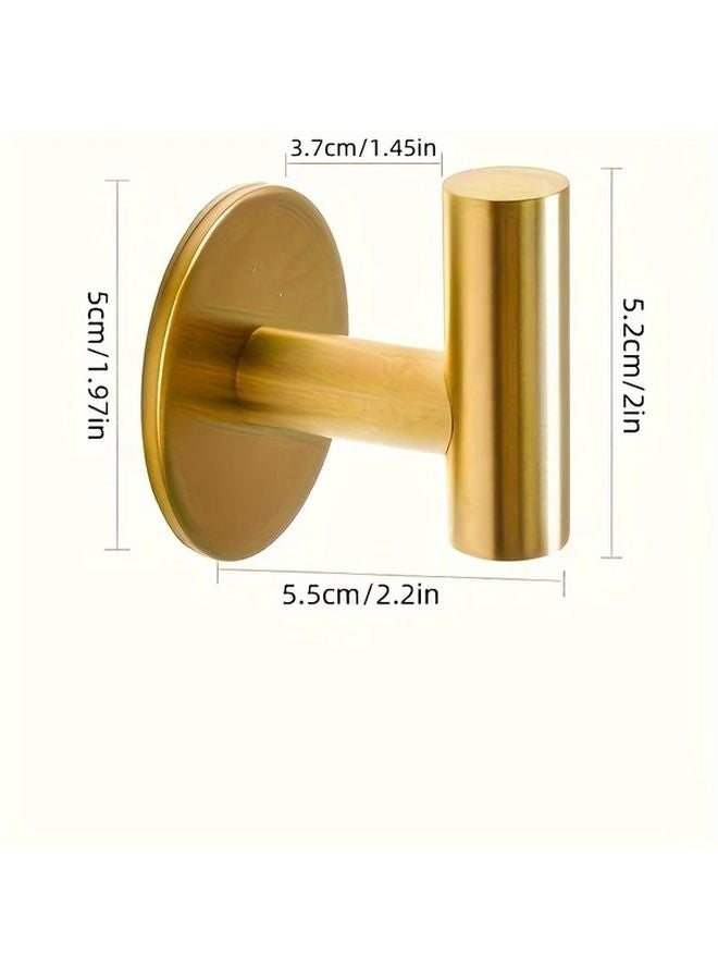 2Pcs Silvery Self Adhesive Stainless Steel Towel Hooks Heavy Duty Waterproof Wall Mounted - Image 4