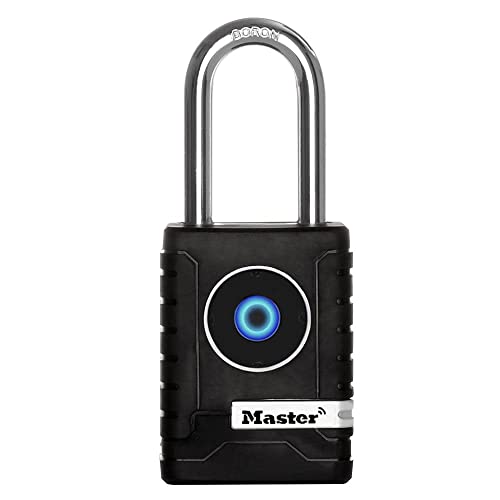 Master Lock Padlock, Outdoor Personal Use Bluetooth Lock, 2-7/32 in. Wide, 4401DLH - Image 1