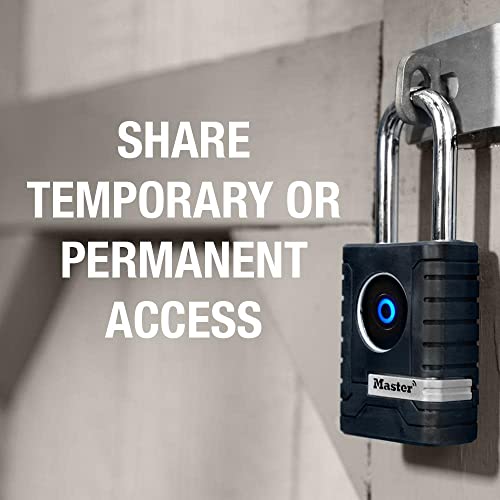 Master Lock Padlock, Outdoor Personal Use Bluetooth Lock, 2-7/32 in. Wide, 4401DLH - Image 5