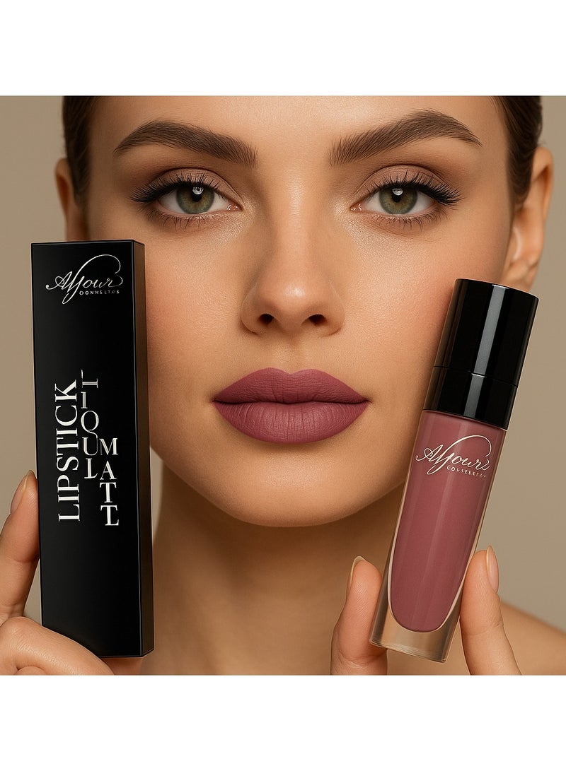 Al Jouri Cosmetics Liquid Matte Lipstick - Film Romantico 50 - Image 2