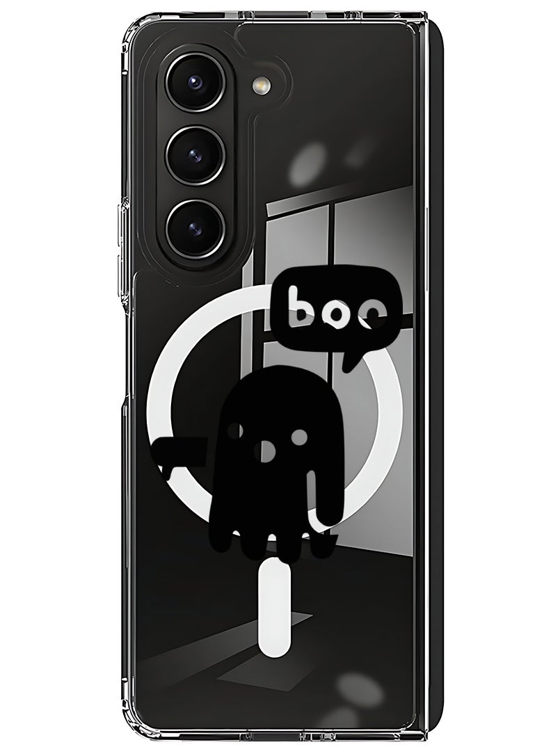 Theodor Magnetic Case for Samsung Galaxy Z Fold 5 Compatible with MagSafe Wireless Charging, Shockproof Phone Bumper Cover Boo B - Image 1