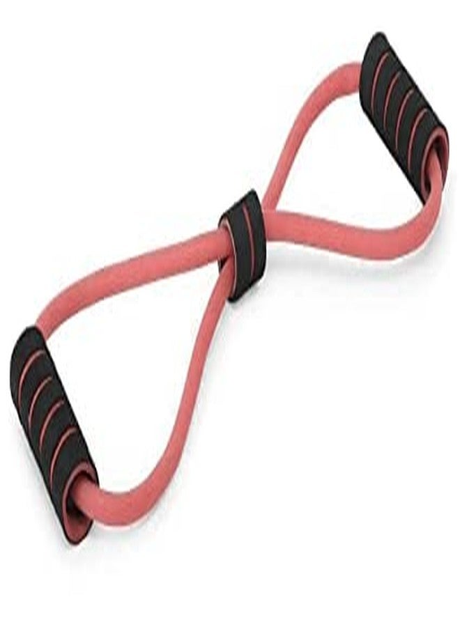 أنبوب تمارين السفر Fitfix® Total Fitness Stretch Body Toning and Stretching - شريط مقاومة من اللاتكس على شكل الرقم 8، 6.8 كجم (15 رطلاً) موسع صدر ناعم لتمارين الصدر والذراع والكتف (متعدد الألوان) - Image 1