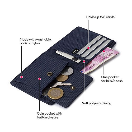 DailyObjects Blue Ballistic Nylon Coin Classic Billfold Wallet for Men - Image 2