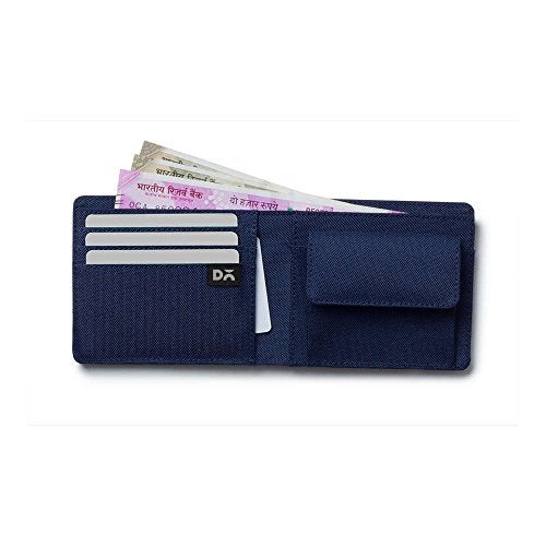 DailyObjects Blue Ballistic Nylon Coin Classic Billfold Wallet for Men - Image 4