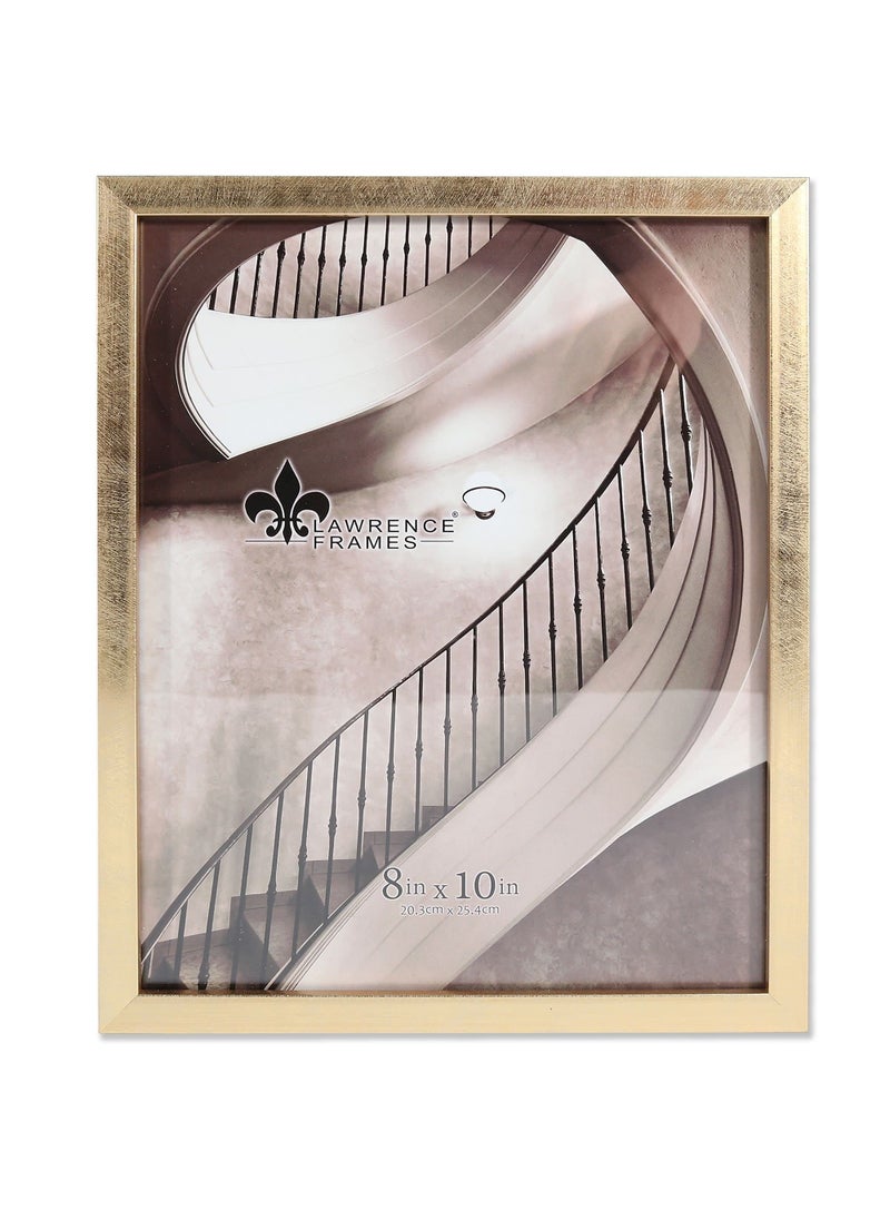 Lawrence Frames Lawrence Frames 708080 Galvanized Expressions 8x10 Chloe Contemporary Gold Picture Frame 