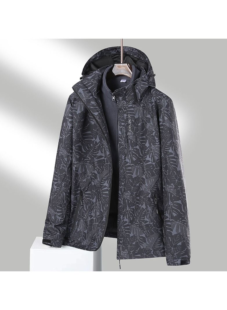 Loquat Three-in-one Detachable Two-piece Hood Waterproof Overcoat 