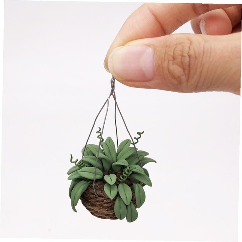 Mini Artificial Bonsai and Resin Potted Plant, Miniature Fake Greenery Desktop Decor for Home Office, Small Resin Flower Plant Ornament for Indoor Decoration - Image 4