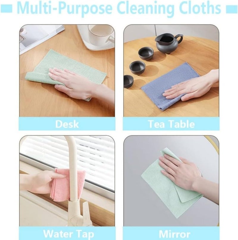 Goodern 20 Sheets Disposable Cleaning Cloths Cleaning Towels Microfiber Towel,Reusable Dish Cloths with Dispenser Box,Lazy Rags Car Wipes,Multi-Purpose Cleaning Cloths for Home Kitchen Hospital-Pink - Image 3