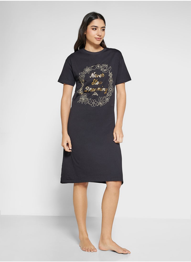 Disney - Princess Foil Print Night Dress - Image 1