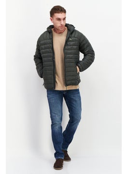 Trespass Men Full Zip Plain Puffer Jacket, Olive  - Image 2