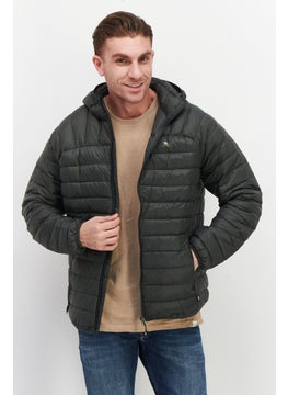 Trespass Men Full Zip Plain Puffer Jacket, Olive  - Image 1