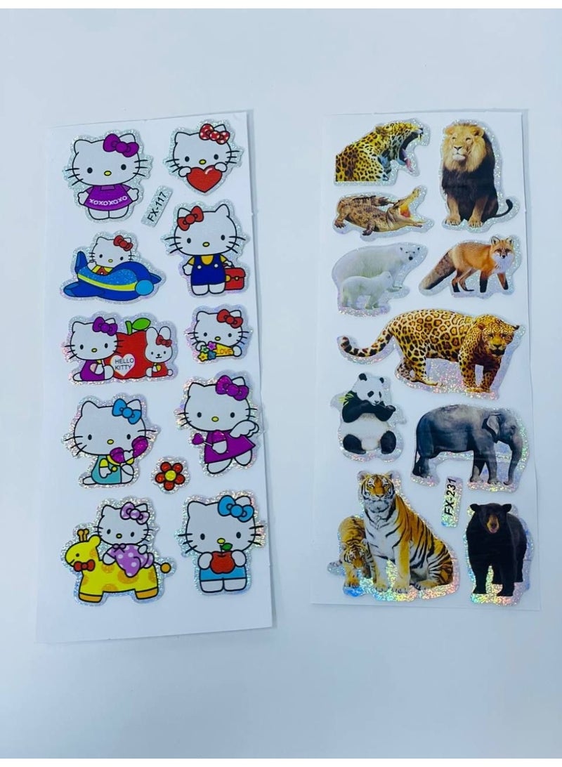Embossed leather stickers, boy and girl designs, 10 packs - Image 3